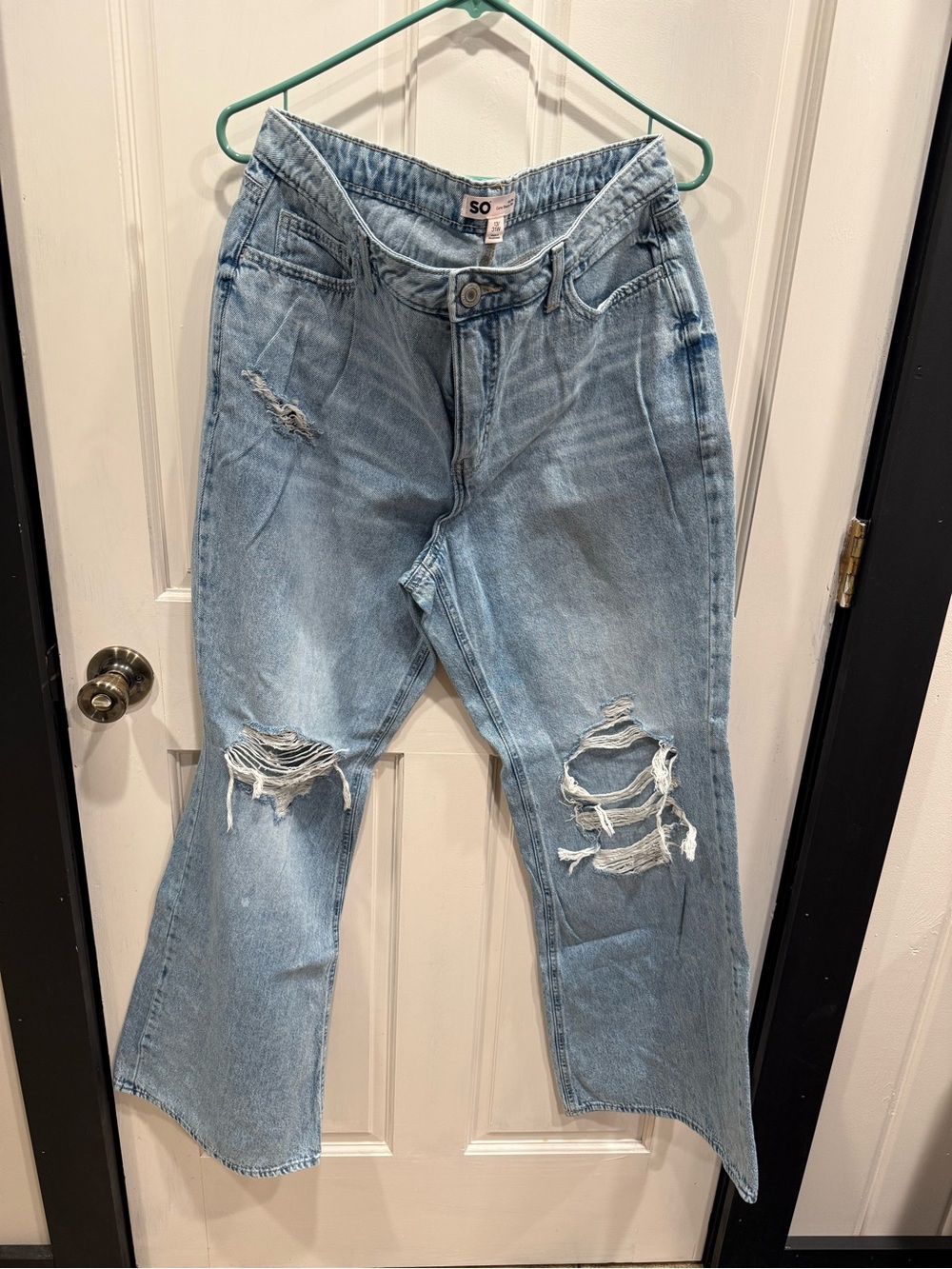 SO Light Wash Distressed Boyfriend Jeans